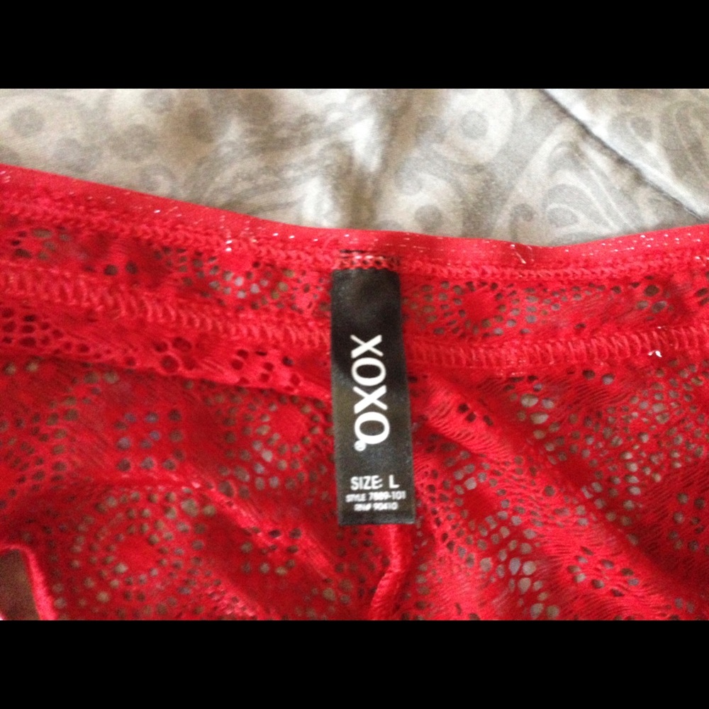 NWOT Bundle Lace Panties Underwear Bling XOXO Sz L - Picture 7 of 8